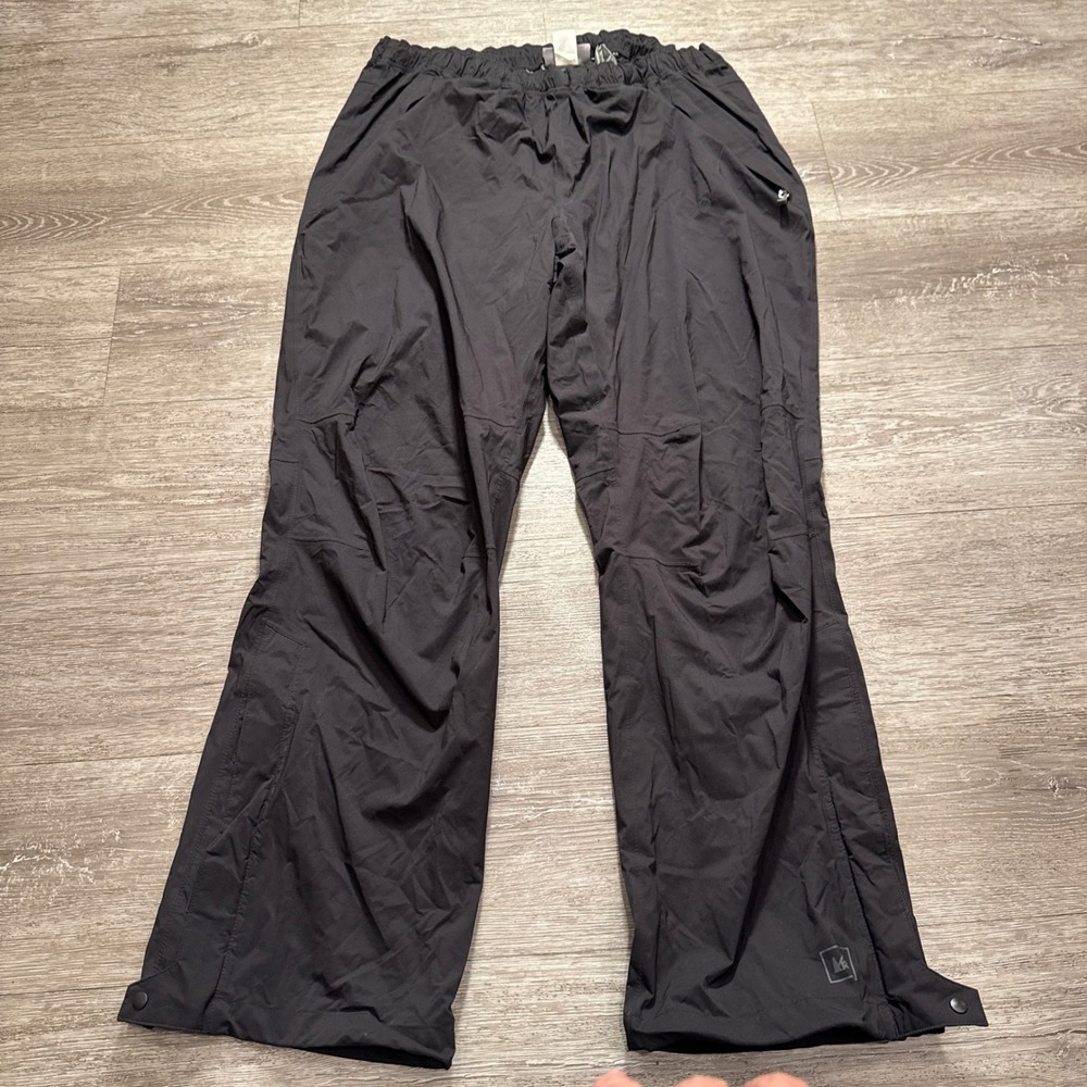 REI Pants Mens XXL Black Elements Waterproof Hiking Rain Gorpcore Outdoor 32x30